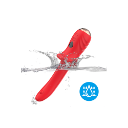 Vibromasseur Rouge Ultra-Souple KISS