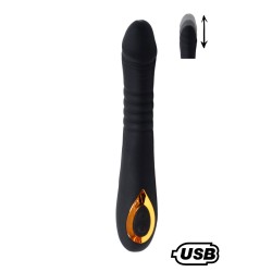 TWIST Noir, Vibromasseur va-et-vient USB en silicone médical, doté de 18 modes de stimulation