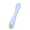 Vibromasseur silicone 10 modes de vibration USB bleu