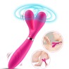 Vibromasseur Wand  rose en forme de Y avec 3 moteurs 