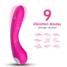 Vibromasseur courbé 9 modes de vibration rose