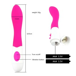 Vibromasseur rose incurvé point G 