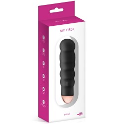 Vibromasseur noir 7 vitesses USB corps ondulé 