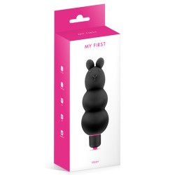 Vibromasseur stimulateur noir 7 vitesses silicone waterproof 