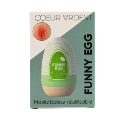 Gaine Masturbatrice Réutilisable FUNNY EGG – Design Réaliste Vagin lèvres fines