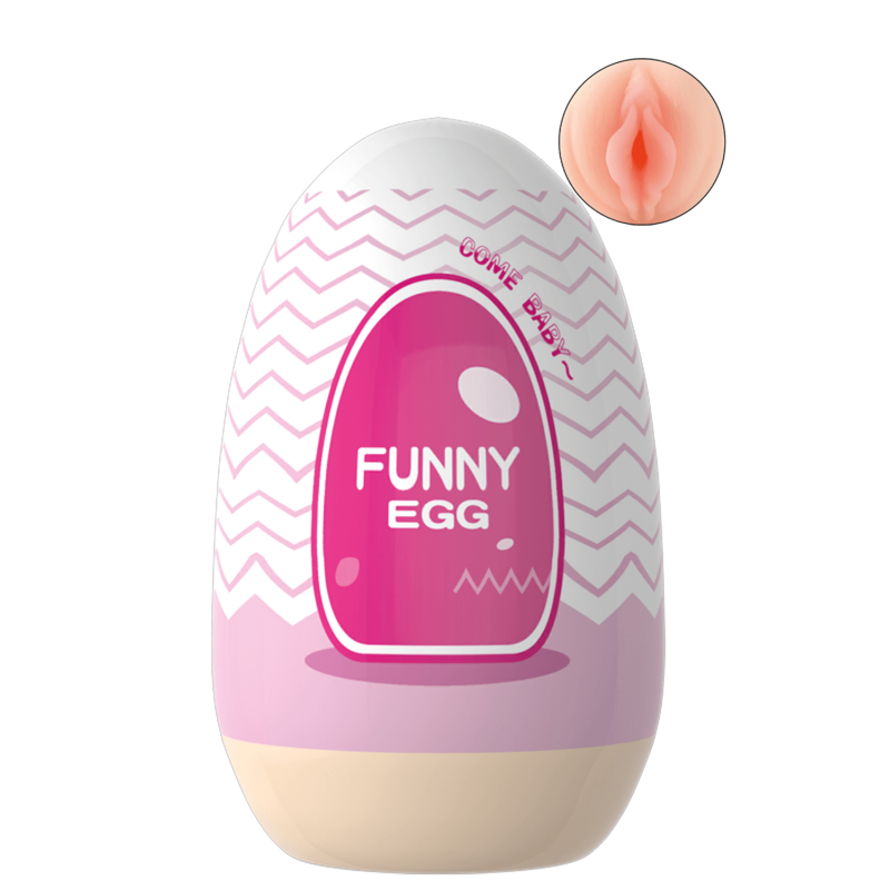 Gaine Masturbatrice Réutilisable FUNNY EGG – Design Réaliste Vagin lèvres épaisses