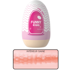 Gaine Masturbatrice Réutilisable FUNNY EGG – Design Réaliste Vagin lèvres épaisses