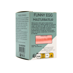Gaine Masturbatrice Réutilisable FUNNY EGG – Design Réaliste Vagin lèvres épaisses