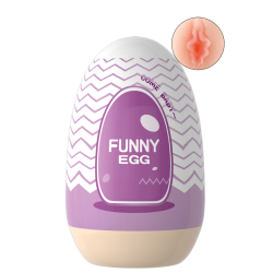 Gaine Masturbatrice Réutilisable FUNNY EGG – Design Réaliste Vagin lèvres charnus