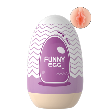 Gaine Masturbatrice Réutilisable FUNNY EGG – Design Réaliste Vagin lèvres charnus