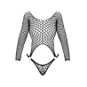 Bodystring en résille grosse maille noir Fantasy