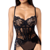 Body Mapalé en résille transparente à sequins 
