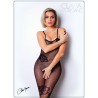 Bodystocking résille noire avec fine bretelles - Le Numéro 6 - Collection Bodystocking 