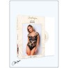 Body noire en résille et lanières - Le Numéro 1 - Collection Body 