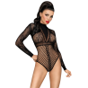 Body noir manches longues fantaisie Spicy whisper 