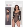 Body string à manches longues en résille avec strass 