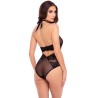 Body dentelle et résille noir 