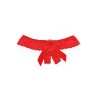 Tanga string rouge en dentelle avec noeud arrière 