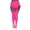 Bas nylon rose néon coutures pour jarretelles 