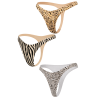 Lot de 3 strings invisibles à imprimés animaliers - Mapalé