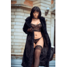 Ensemble 2 pièces bustier en dentelle et string noir - Mapalé