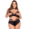 Ensemble 3 pièces grande taille avec accessoires dorés noir - Mapalé