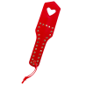 Paddle de fessée en similicuir clouté rouge avec cœur - Mapalé