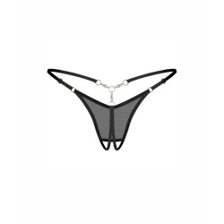 Oxaria string ouvert noir
