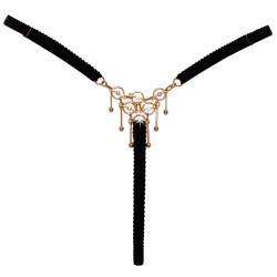 String bijou ouvert noir - Cottelli