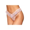 String avec broderie florale rose avec taille en forme de « V » 
