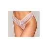 String avec broderie florale rose avec taille en forme de « V » 