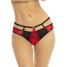 Culotte échancrée rouge et noir 