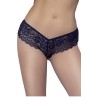 String en dentelle florale noire 