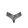 String en dentelle florale noire 