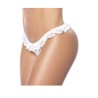 Culotte ouverte blanche avec froufrou en dentelle 