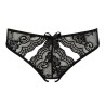 Culotte noire ouverte à l'entrejambe 
