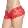 Shorty ouvert à l'entrejambe rouge 