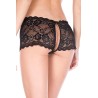 Shorty noir dentelle ouvert sur les fesses 