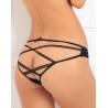Culotte noire douce ornements quadrillés sur les fesses 