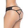 Culotte noire ouverte sexy style cage 