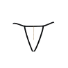 String noir en dentelle avec bijou et chaîne dorée