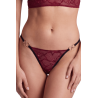 String bordeaux avec anneaux détachables