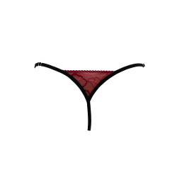 String bordeaux avec anneaux détachables