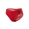 Culotte rouge en dentelle avec nœud en satin