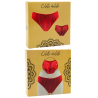 Culotte rouge en dentelle avec nœud en satin