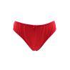 Culotte rouge en dentelle avec nœud en satin