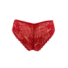 Culotte rouge en dentelle avec nœud en satin