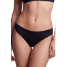 Culotte noire en dentelle avec nœud en satin