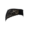 Culotte noire en dentelle avec nœud en satin