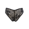 Culotte noire en dentelle avec nœud en satin